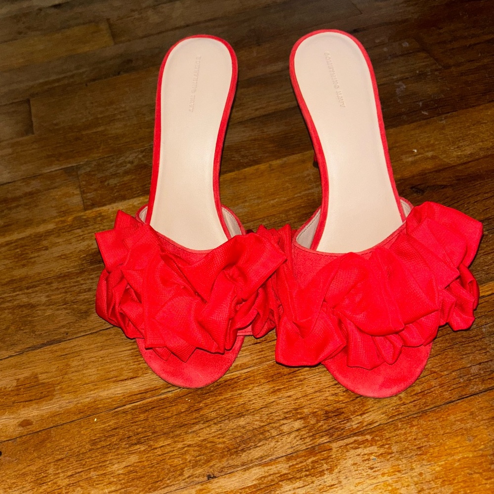 Something Navy Size 7 1/2 Red Heels